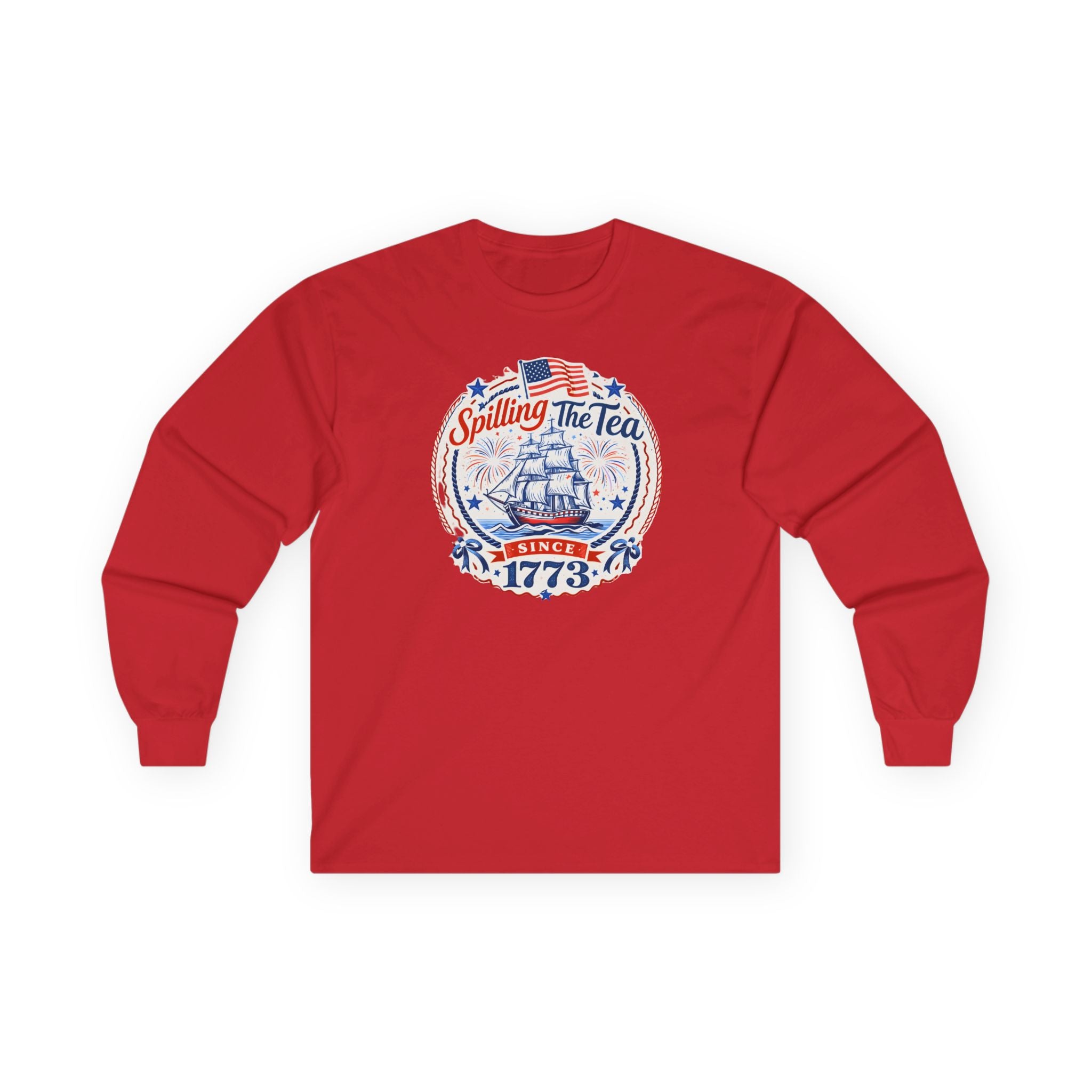 Spilling The Tea Cotton Long Sleeve Tee