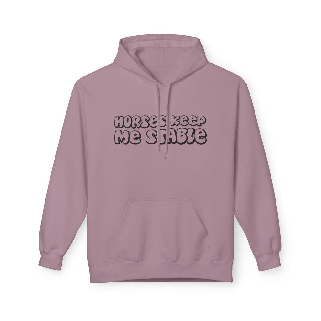 Horses Keep Me Stable Midweight Softstyle Fleece Hoodie