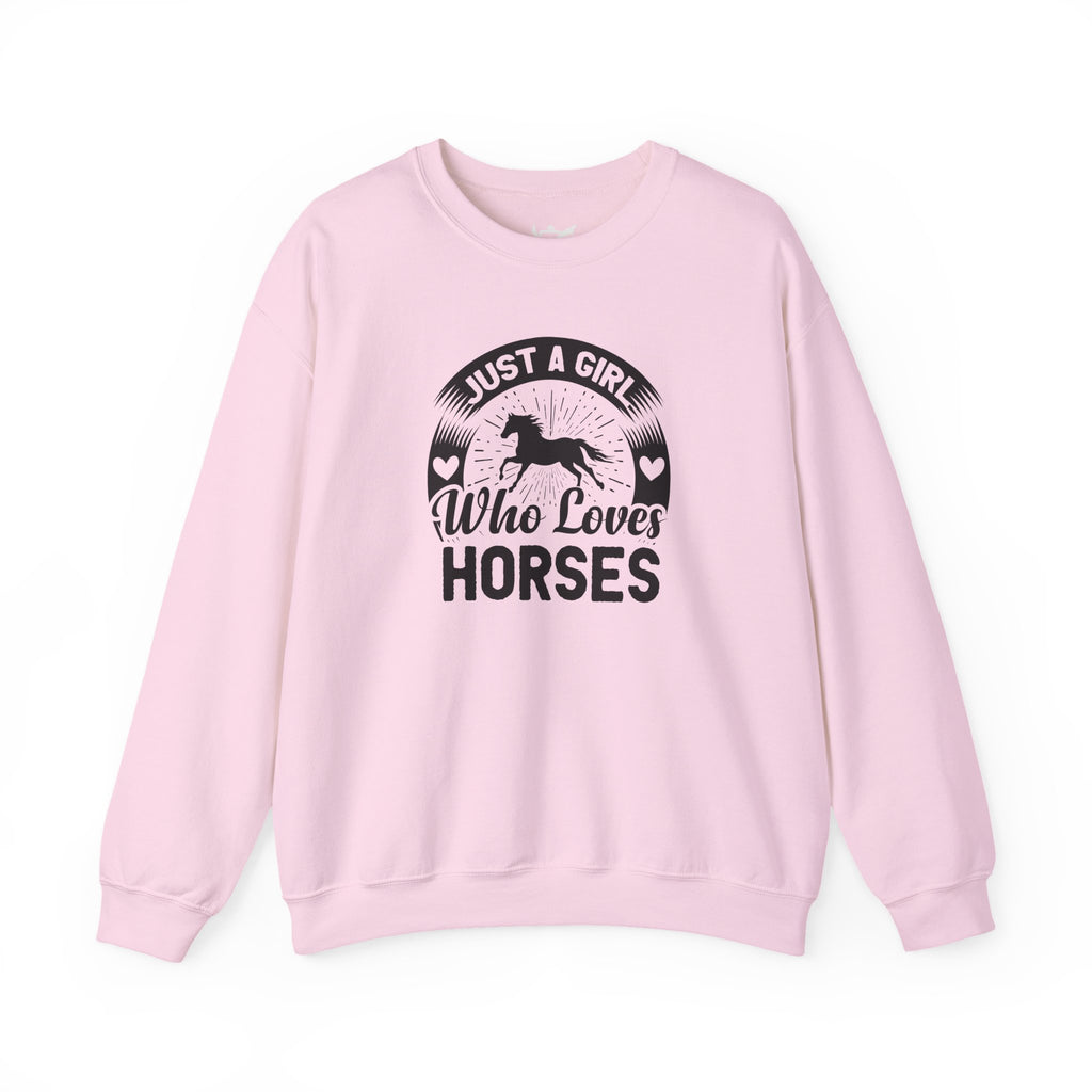 Just a Girl Who Loves Horses Heavy Blend™ Crewneck Sweatshirt
