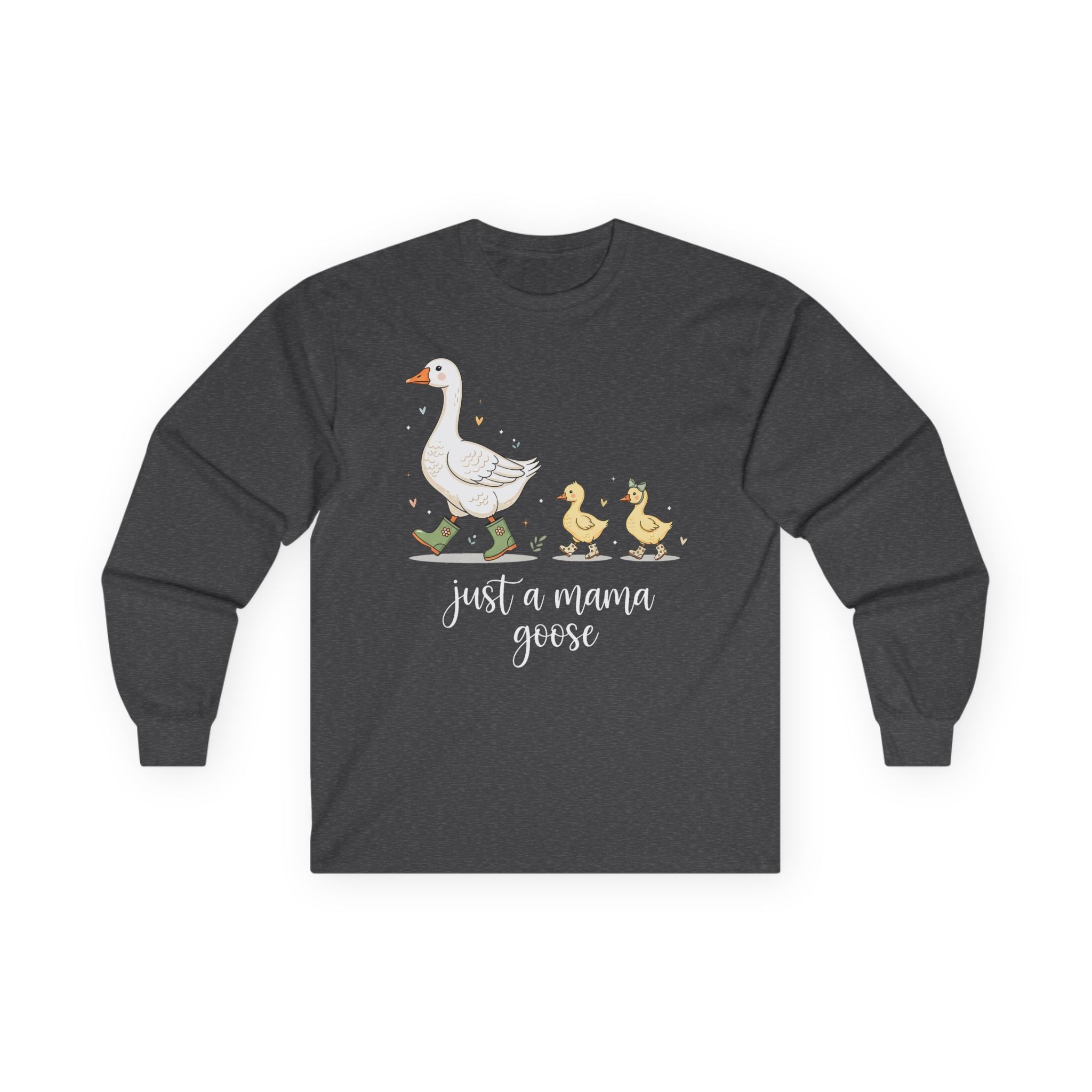 Just A Momma Goose Cotton Long Sleeve Tee