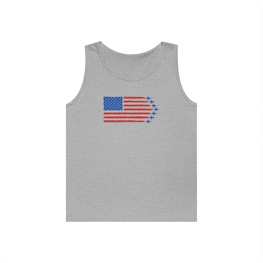 USA Jet Flag Heavy Cotton Tank Top