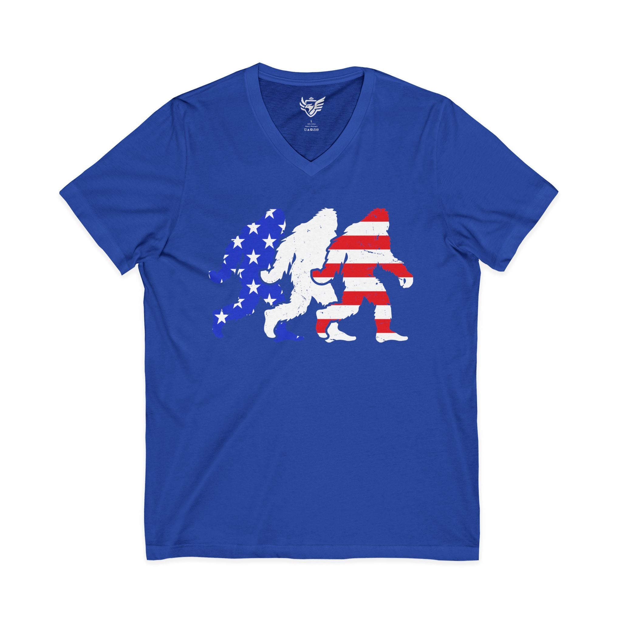 Big Foot USA Jersey Short Sleeve V-Neck Tee
