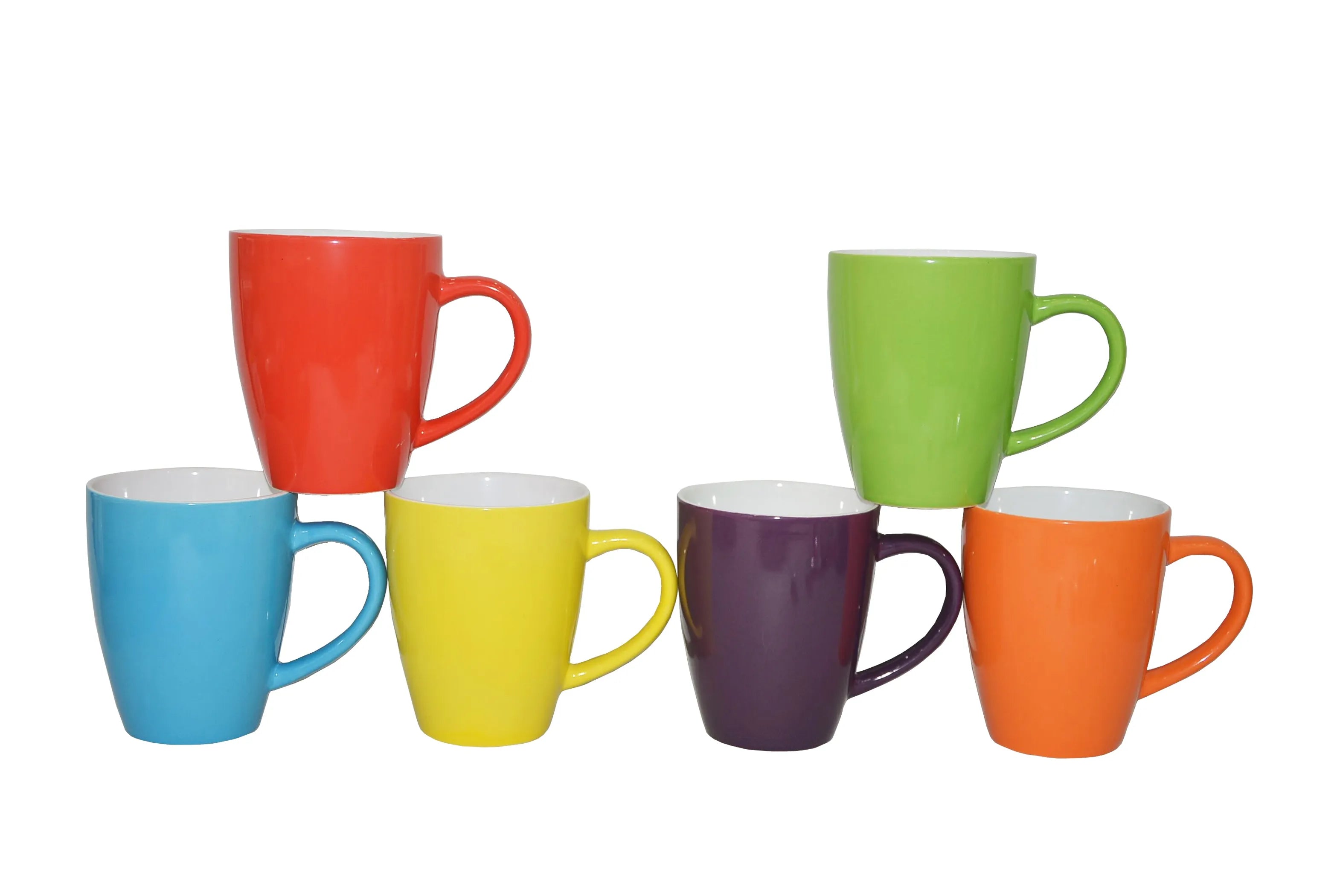 MARCELLE 6X150Z MUG SET W/ STAND IN COLOR BOX IN 5-PLY BROWN BOX