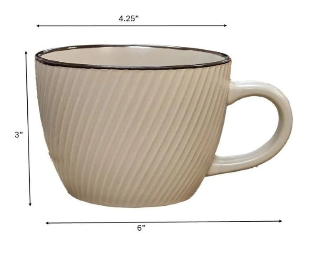 MARCELLE 6PC 16OZ MUG SET W/BLACK STAND
