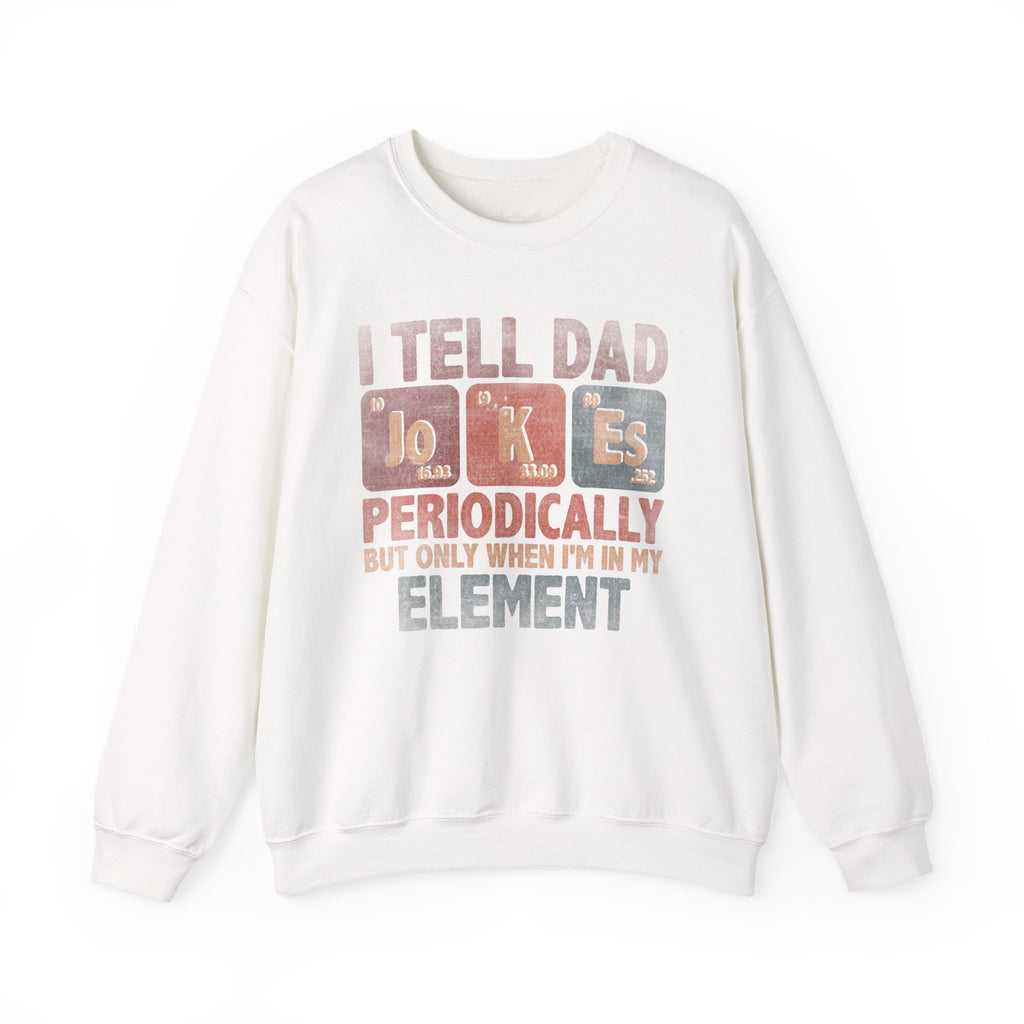Dad Jokes Periodically Heavy Blend™ Crewneck Sweatshirt