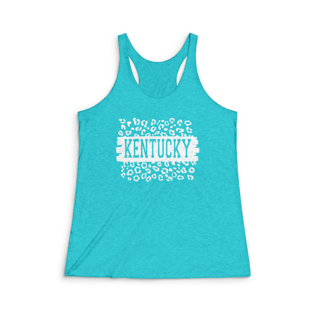 KY Leopard Tri-Blend Racerback Tank