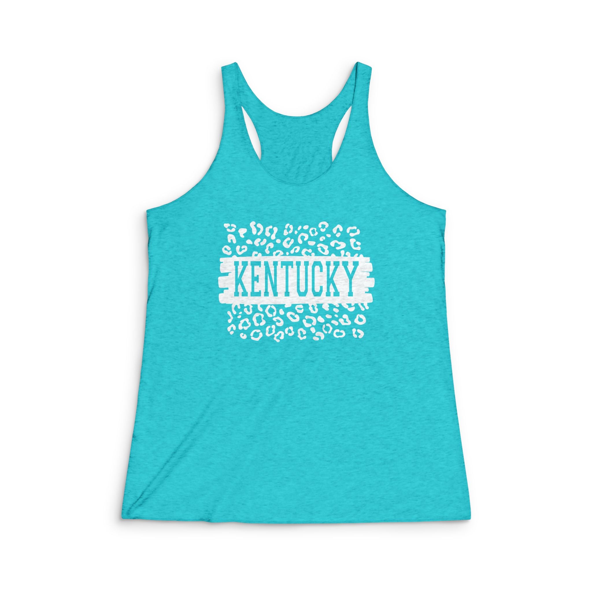 KY Leopard Tri-Blend Racerback Tank