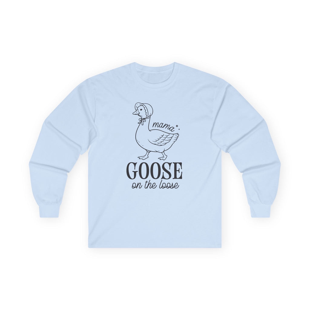 Mama Goose on the Loose Cotton Long Sleeve Tee