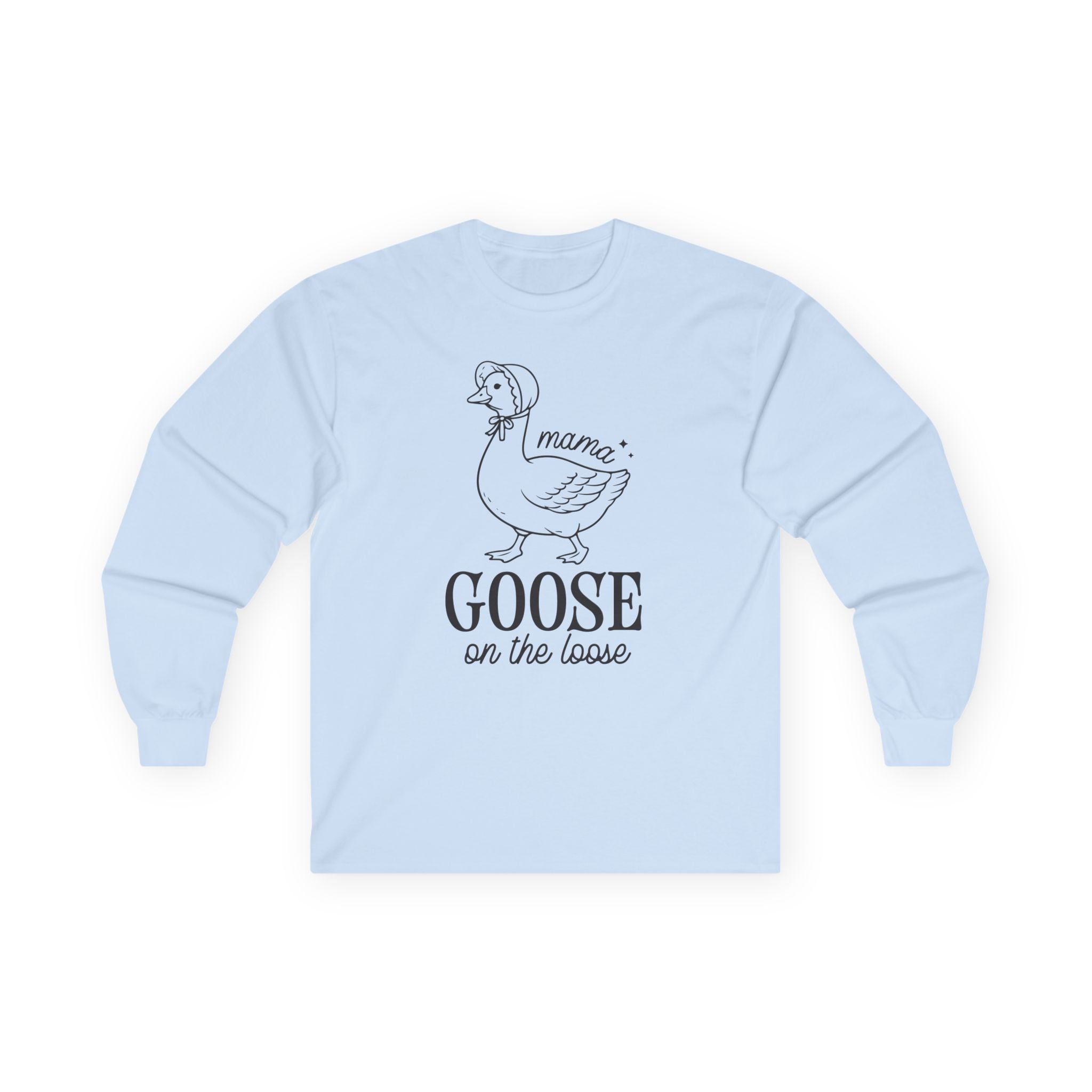 Mama Goose on the Loose Cotton Long Sleeve Tee