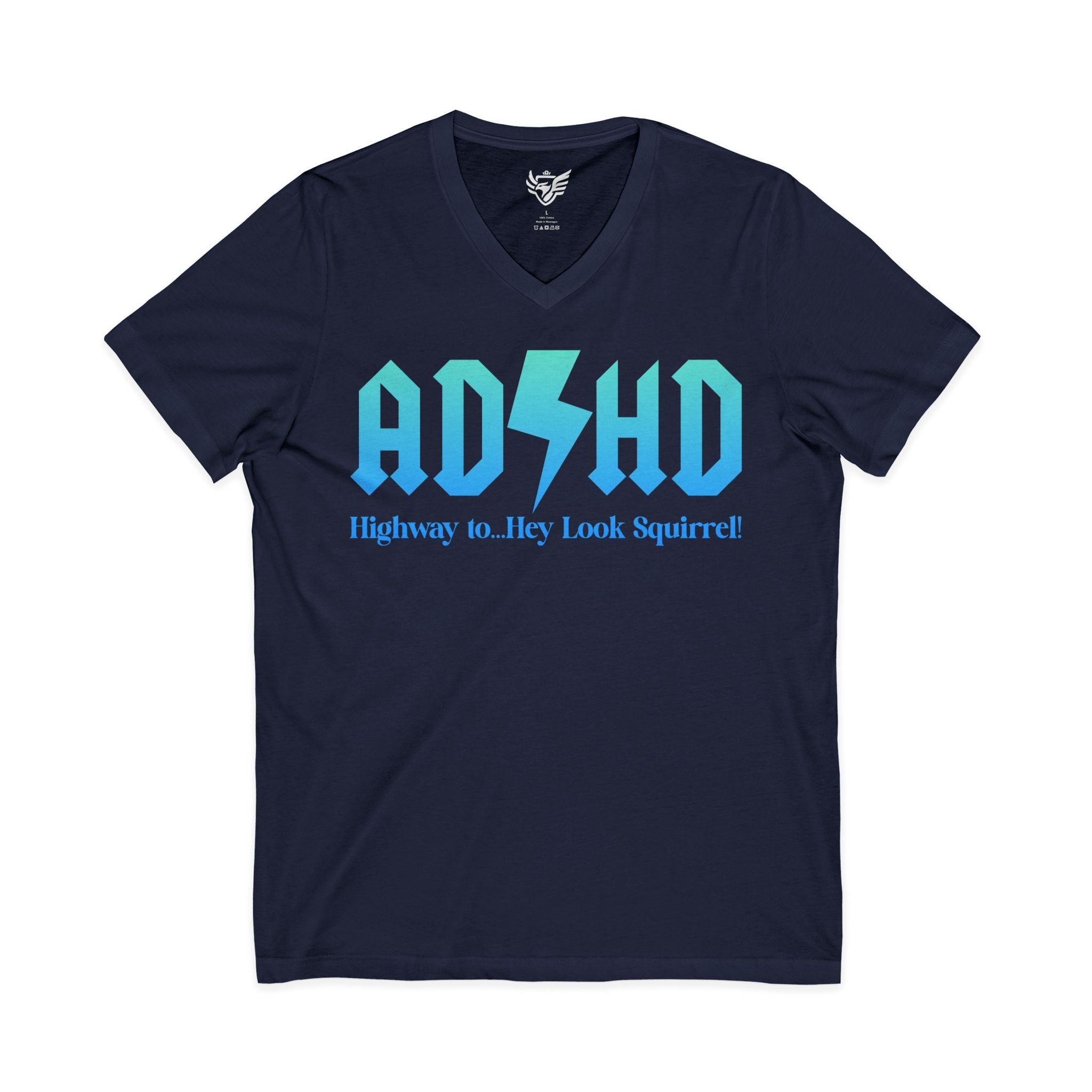 ADHD Highway to... Jersey Short Sleeve V-Neck Tee