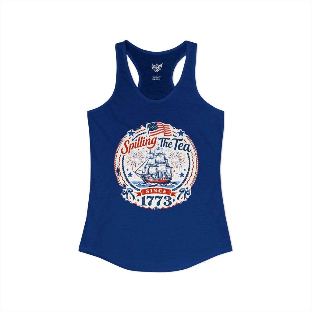 Spilling The Tea Ideal Racerback Tank