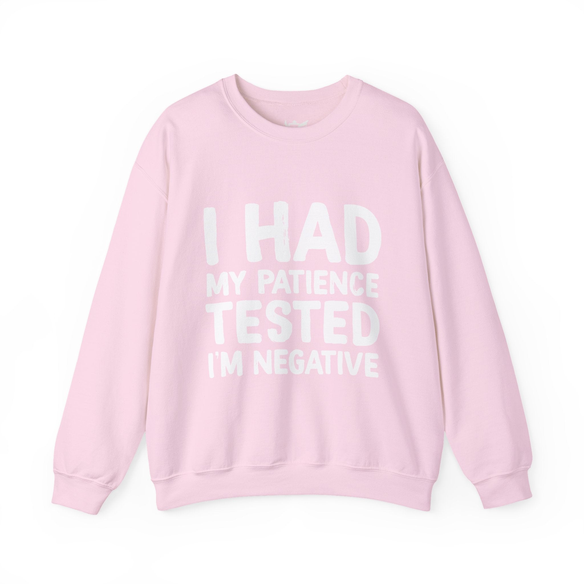 Negative For Patience Heavy Blend™ Crewneck Sweatshirt