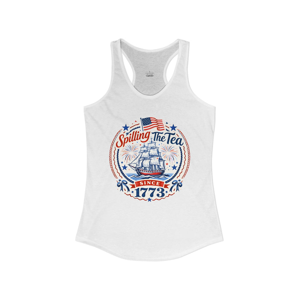 Spilling The Tea Ideal Racerback Tank
