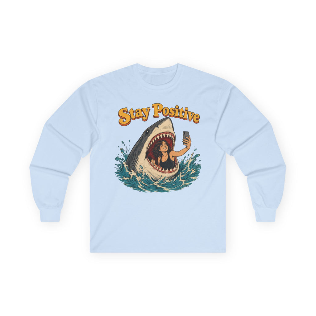 Stay Positive Cotton Long Sleeve Tee