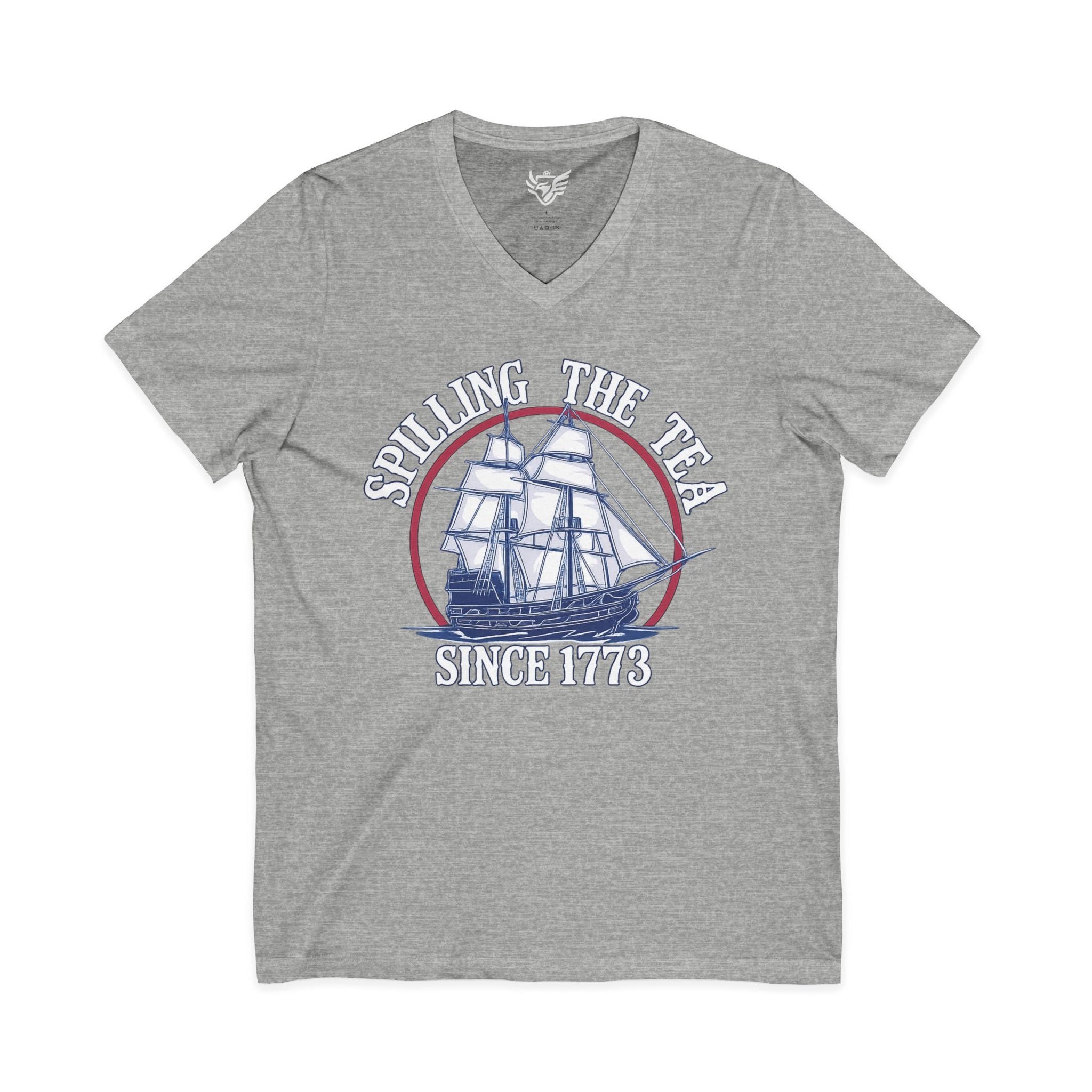 Spilling The Tea Jersey Short Sleeve V-Neck Tee
