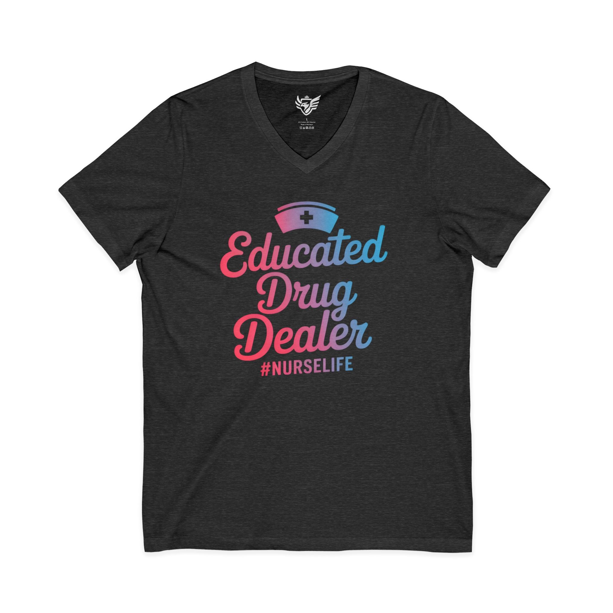 Educated Jersey Short Sleeve V-Neck Tee