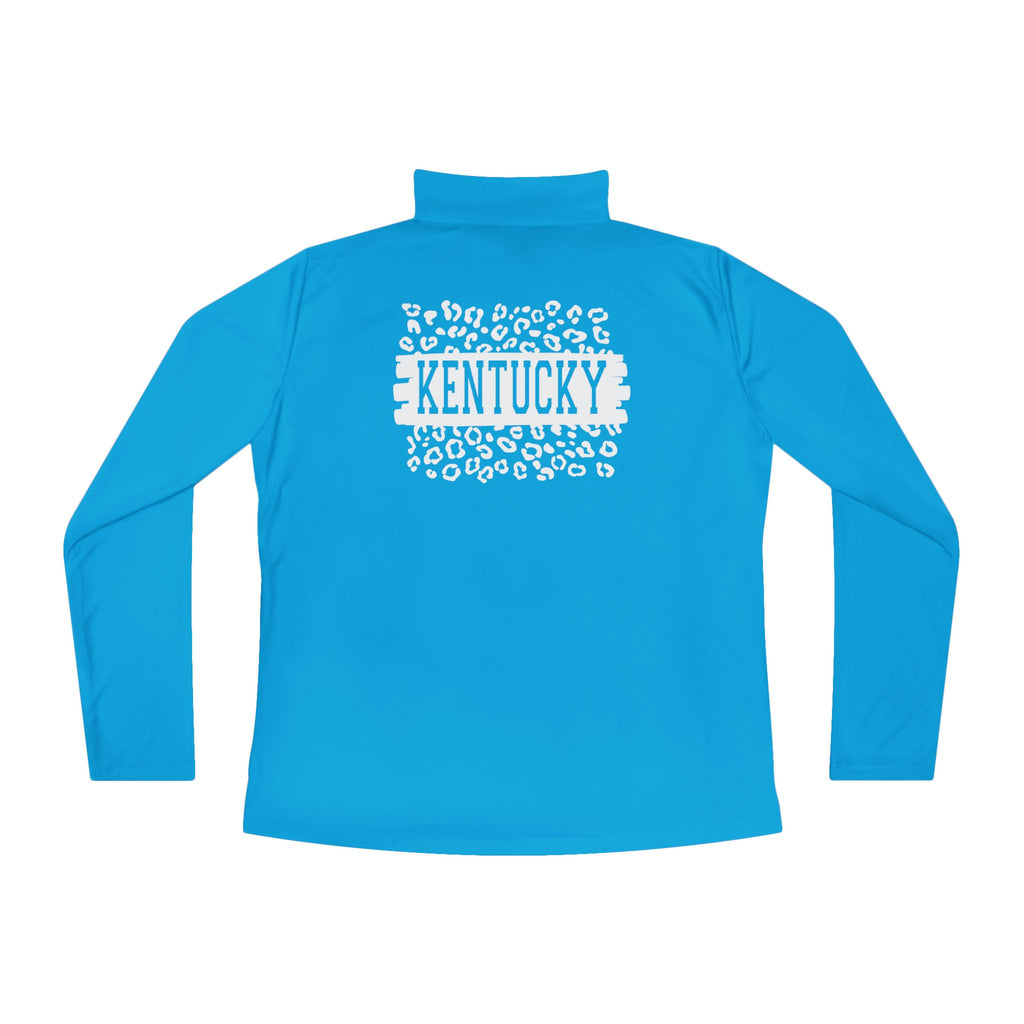 Ladies KY Leopard Quarter-Zip Pullover