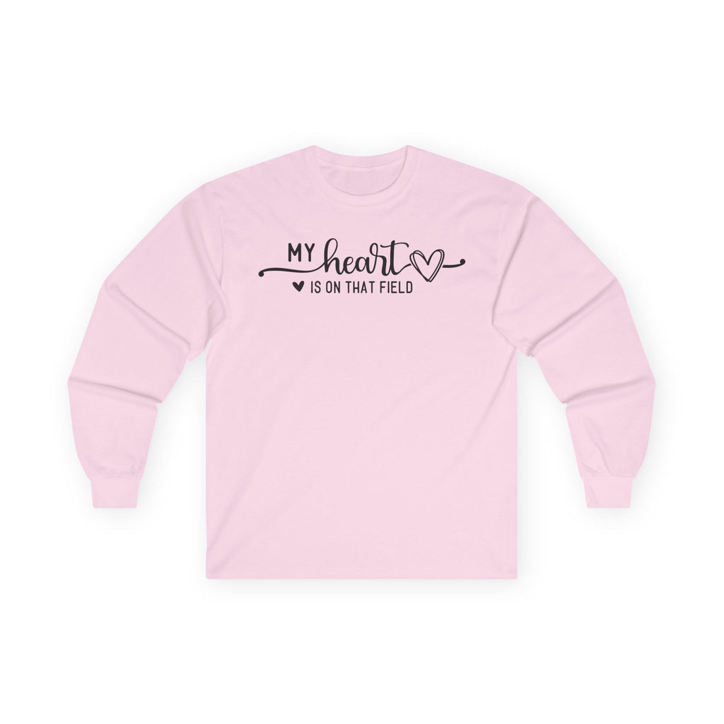 My Heart is on that Field Cotton Long Sleeve Tee