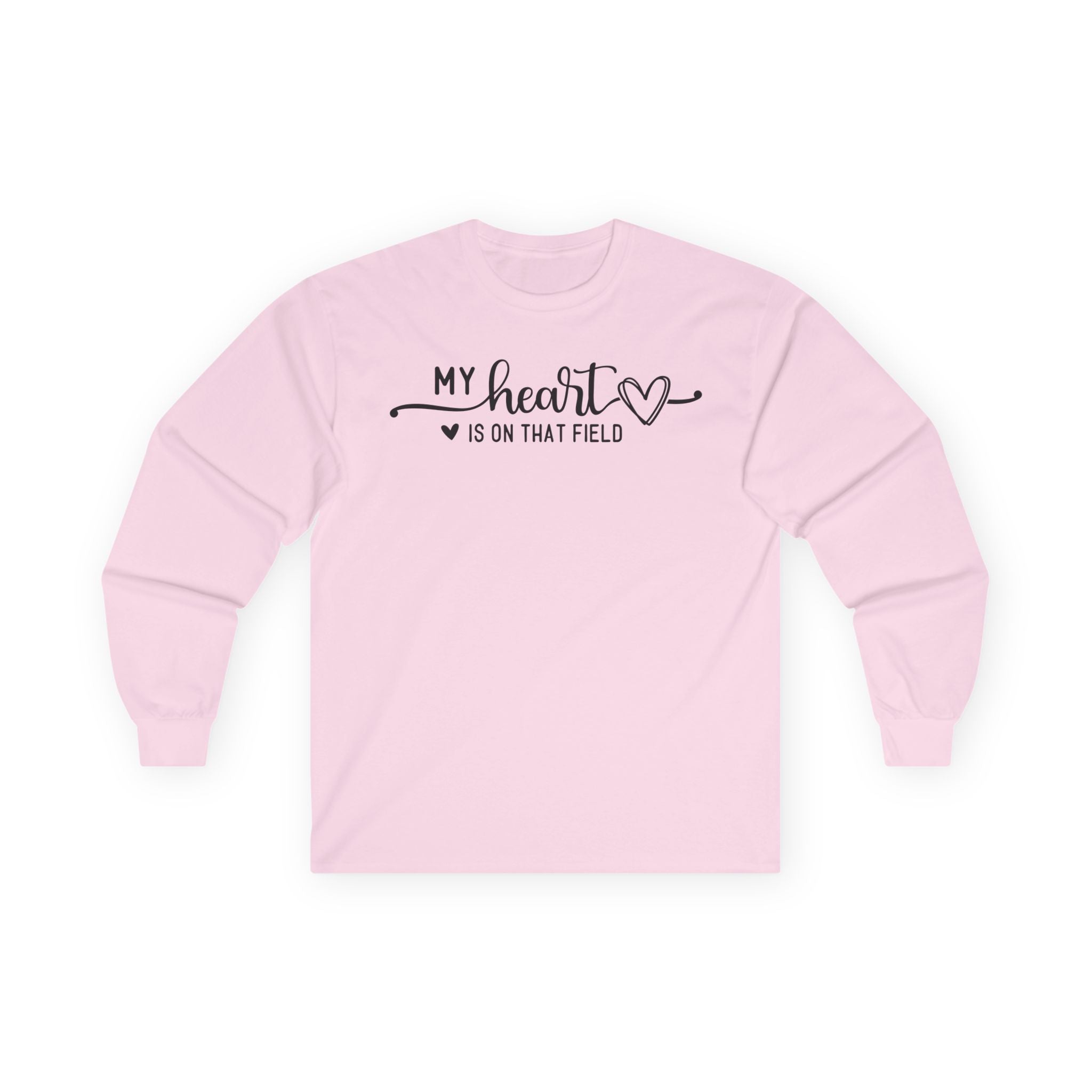 My Heart is on that Field Cotton Long Sleeve Tee