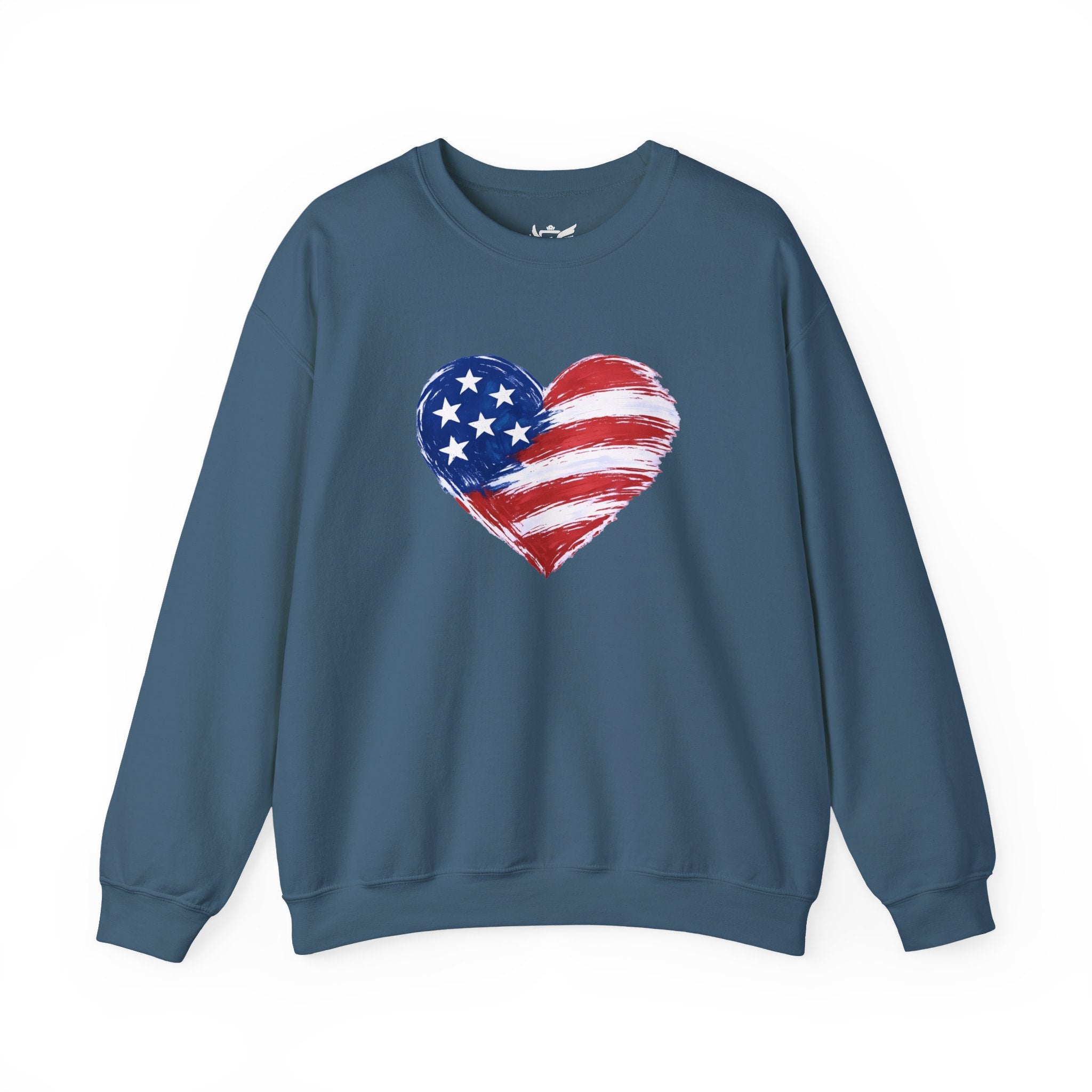 Heart Flag Heavy Blend™ Crewneck Sweatshirt