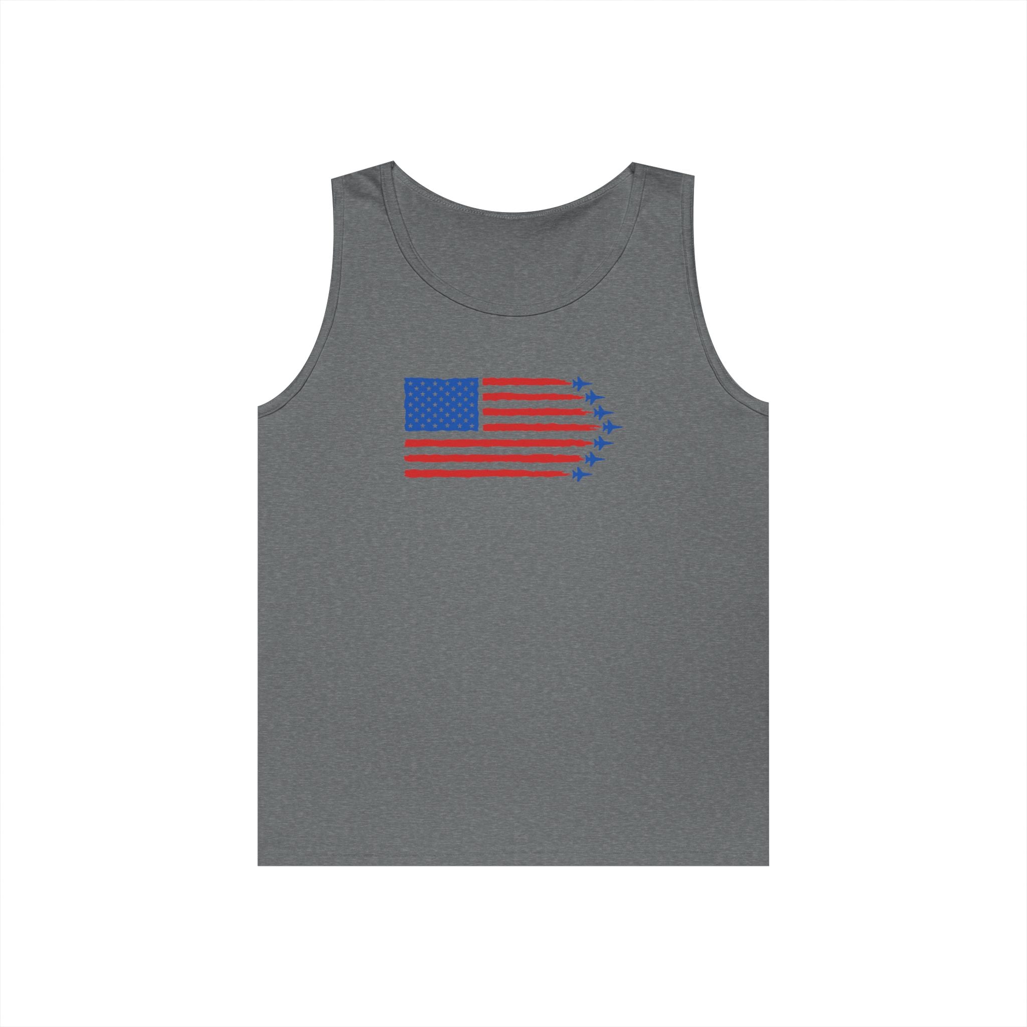 USA Jet Flag Heavy Cotton Tank Top