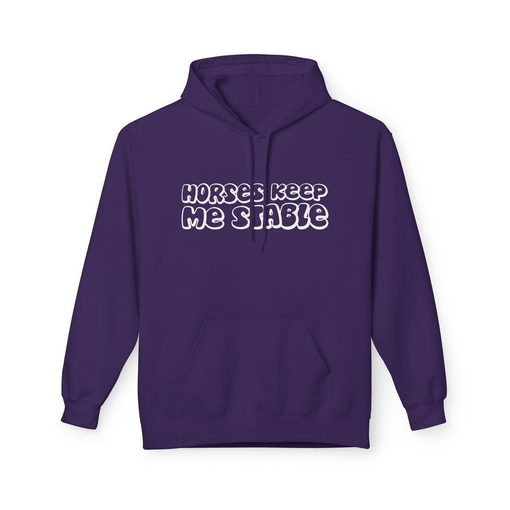 Horses Keep Me Stable Midweight Softstyle Fleece Hoodie