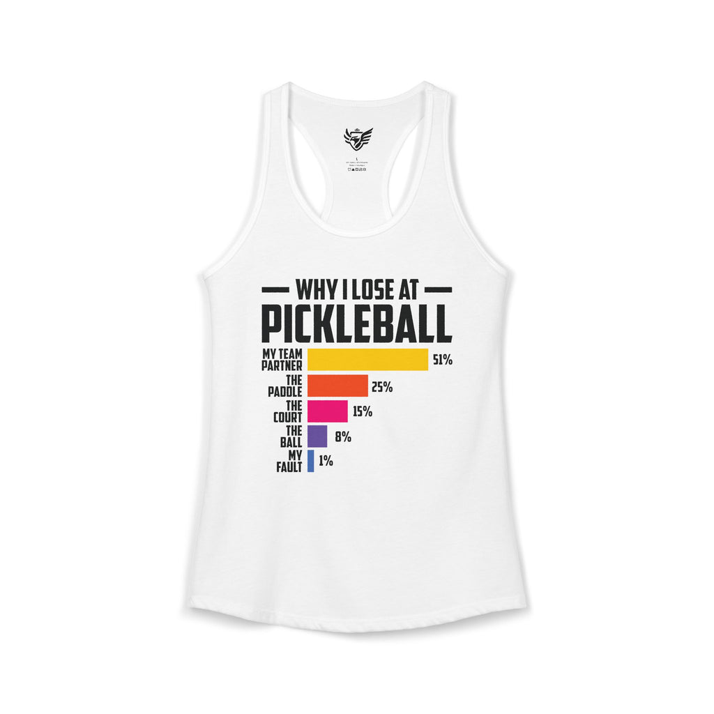 Why I Lose At Pickleball Ideal Racerback Tank