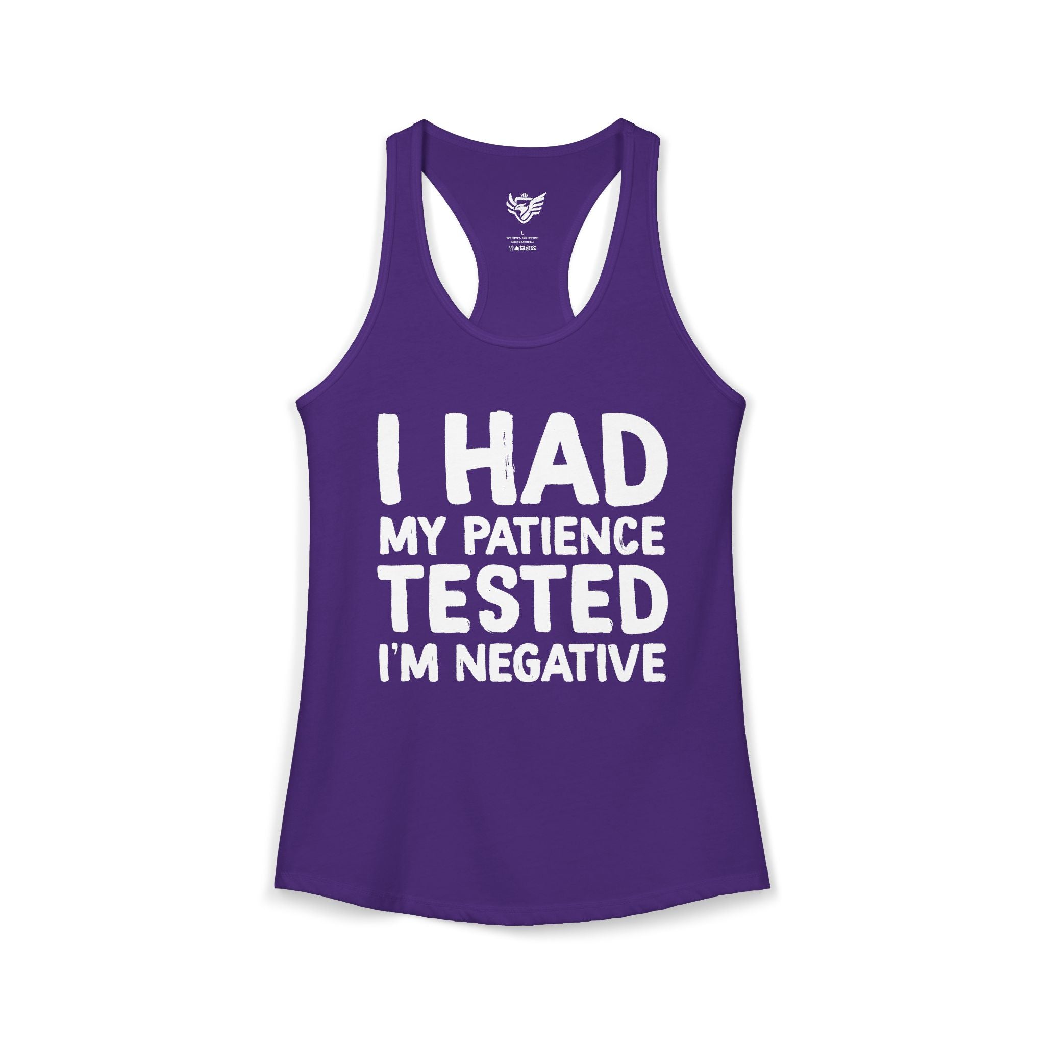 Negative For Patience Ideal Racerback Tank
