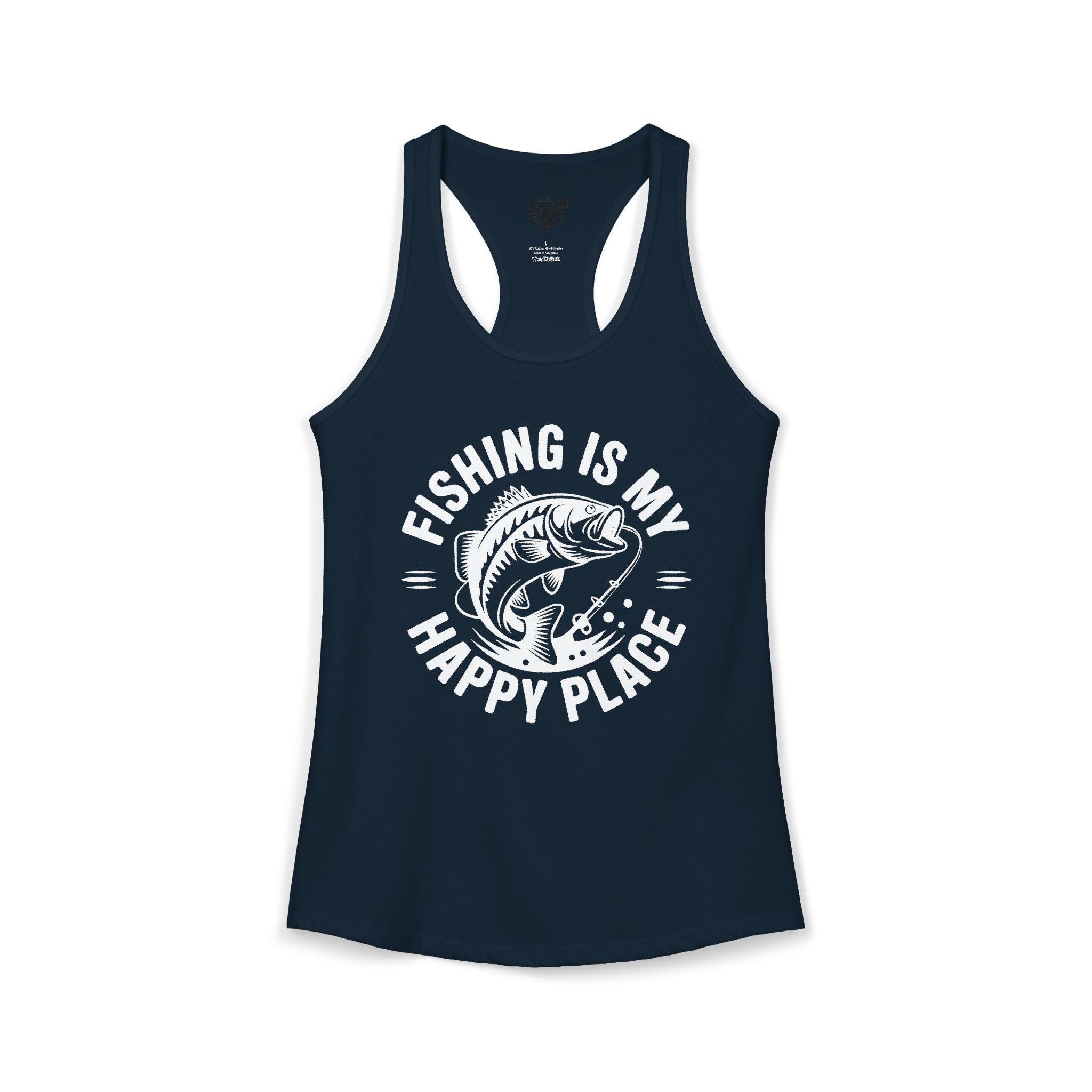 Fishing Is My Happy Place Ideal Racerback Tank