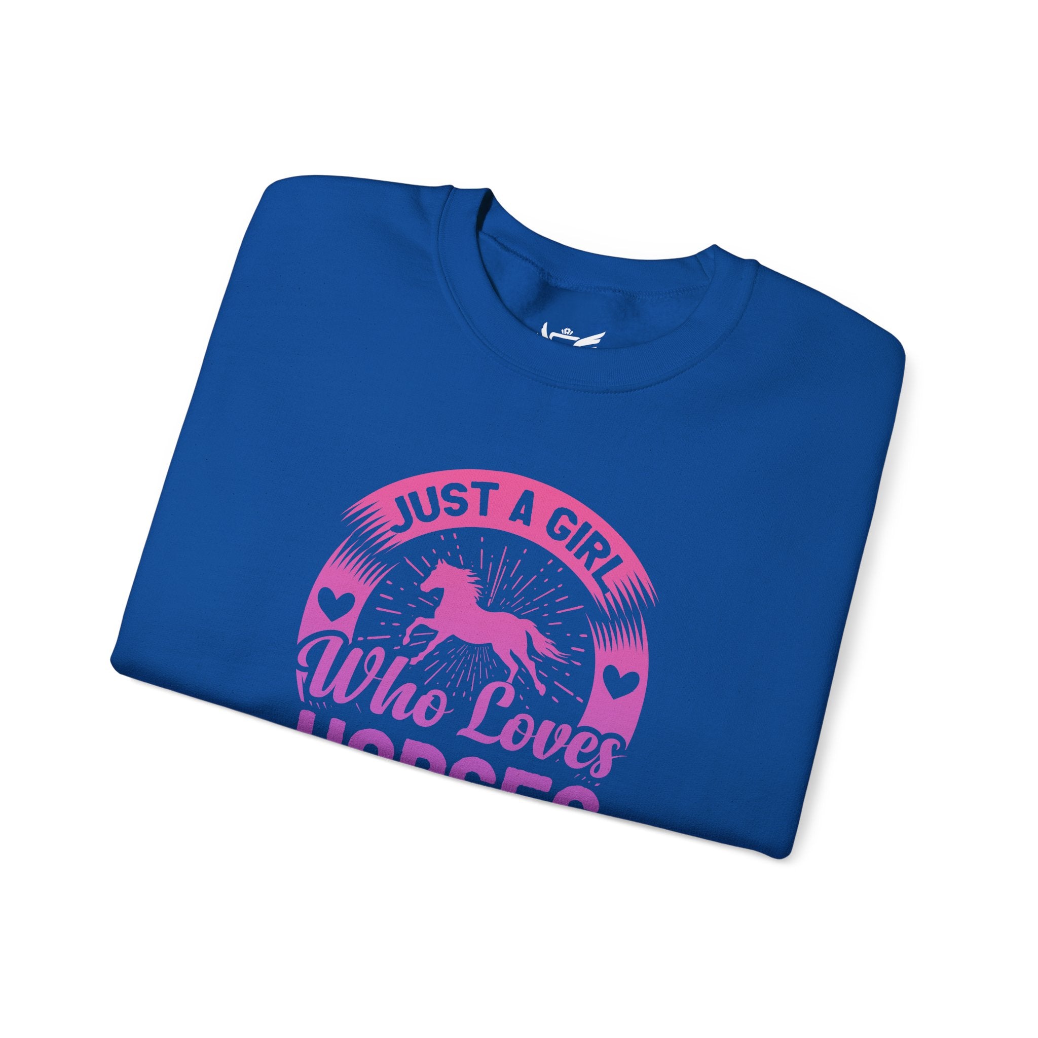 Just a Girl Who Loves Horses Heavy Blend™ Crewneck Sweatshirt