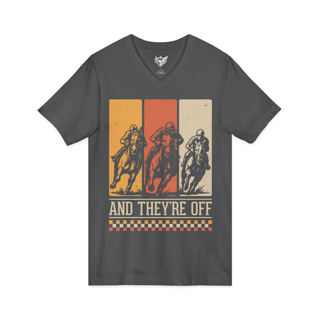 Racing Jersey Short Sleeve V-Neck Tee