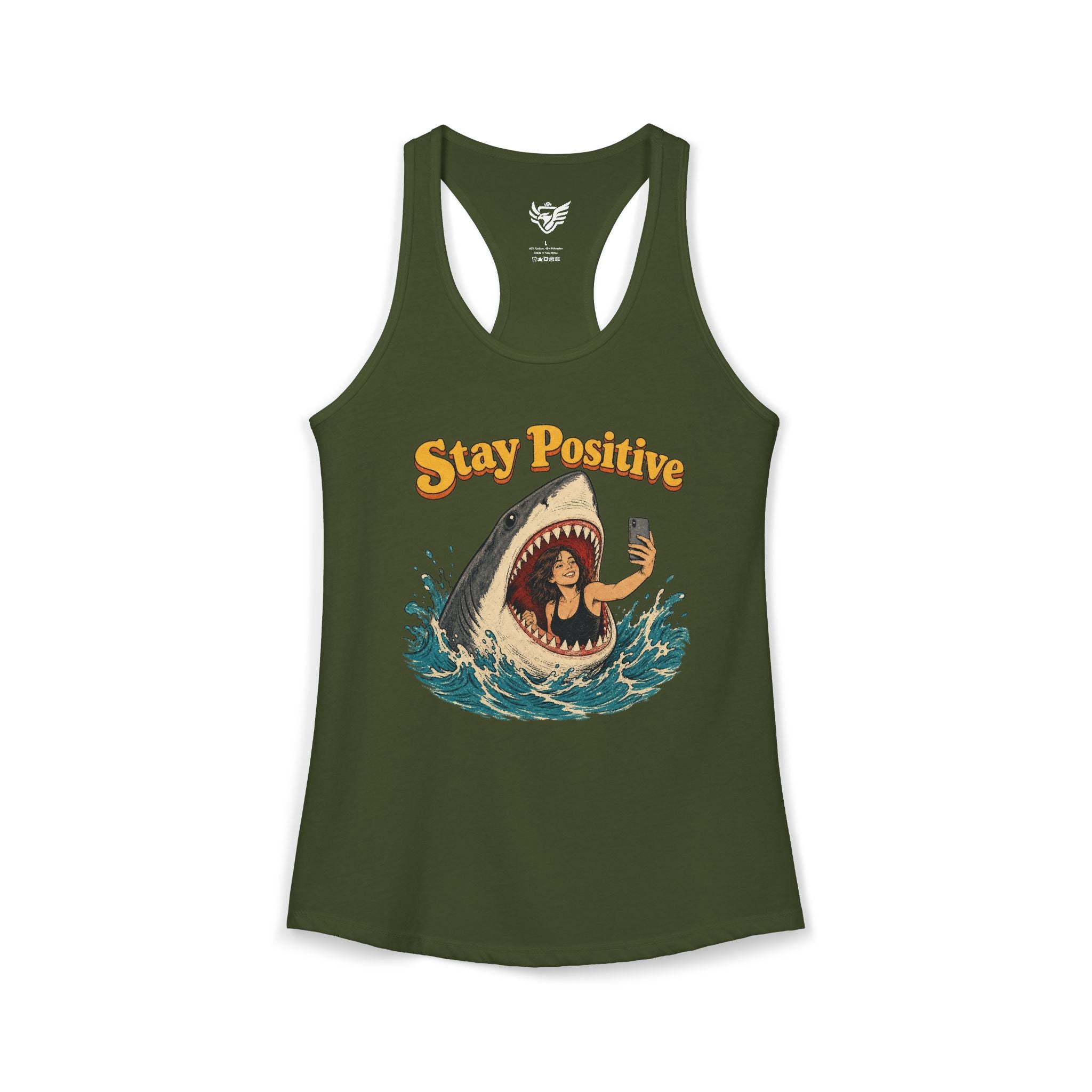 Stay Positive Ideal Racerback Tank