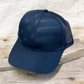 Navy Debossed Stars and Stripes Mesh-Back Cap