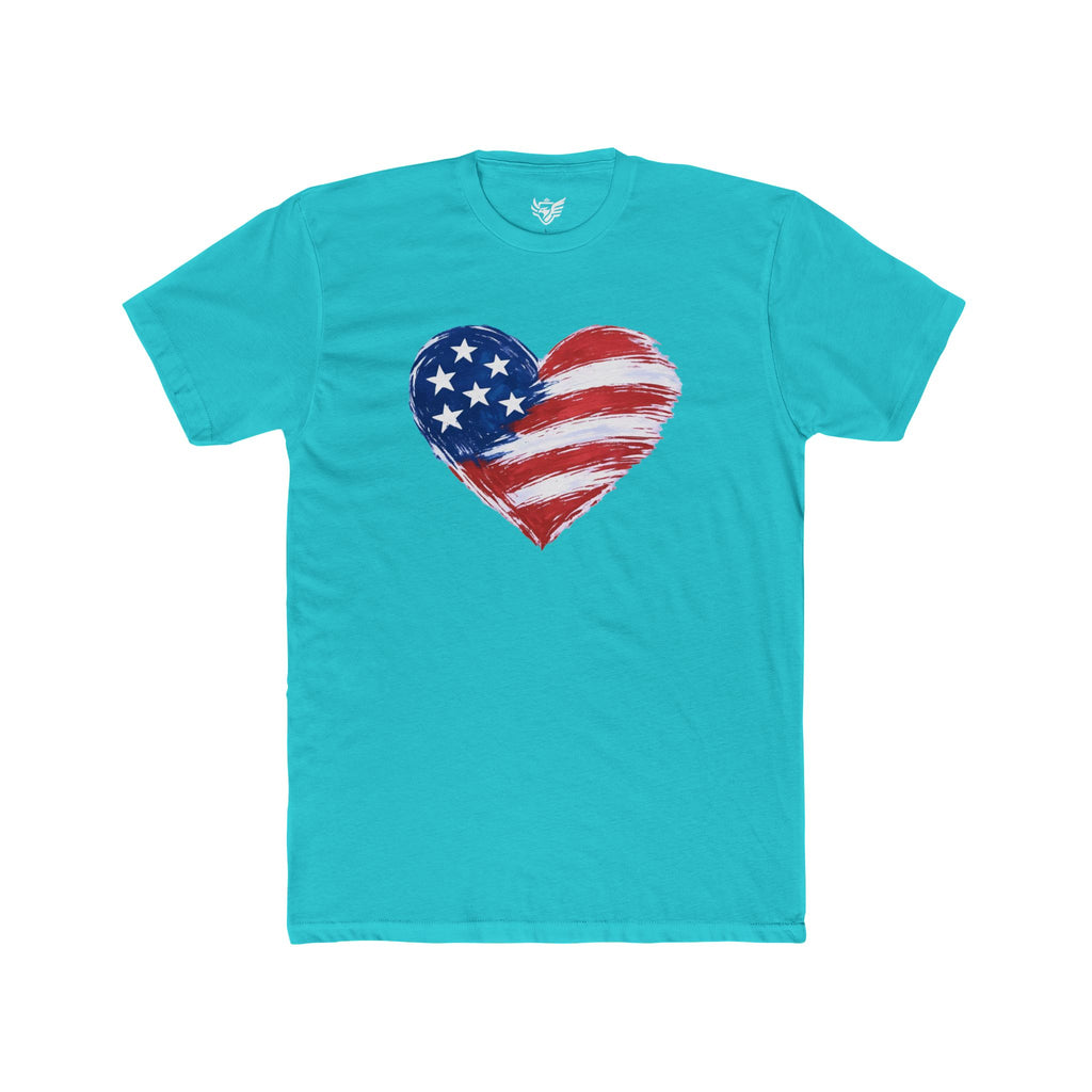 Heart Flag Cotton Crew Tee