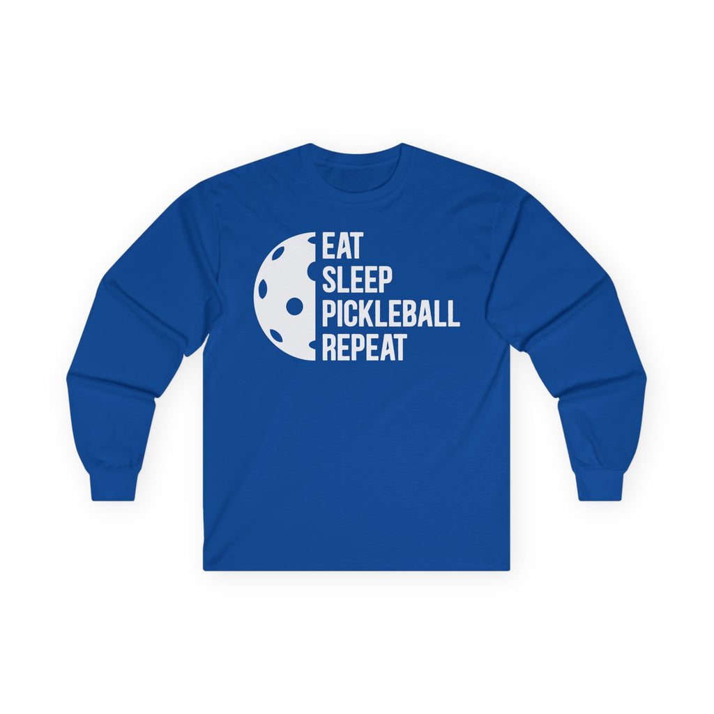 Eat Sleep Pickleball Repeat Cotton Long Sleeve Tee