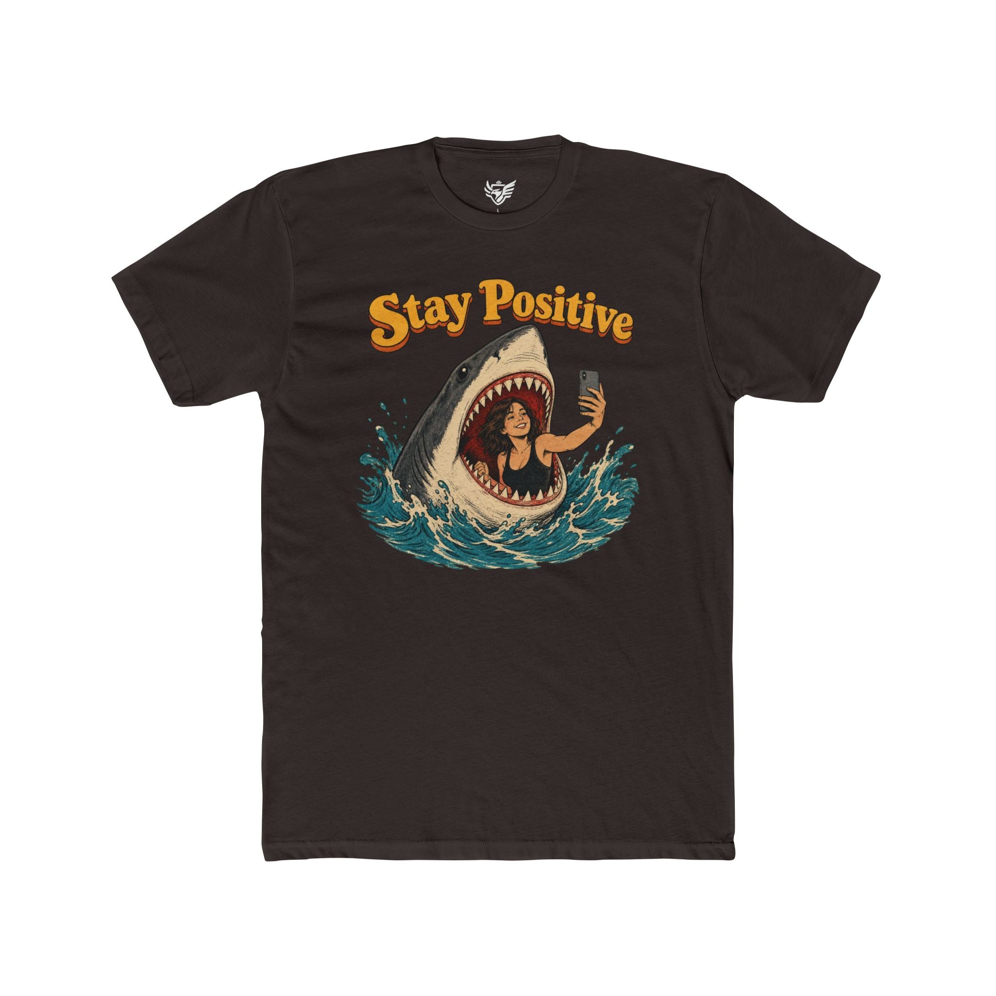 Stay Positive Cotton Crew Tee