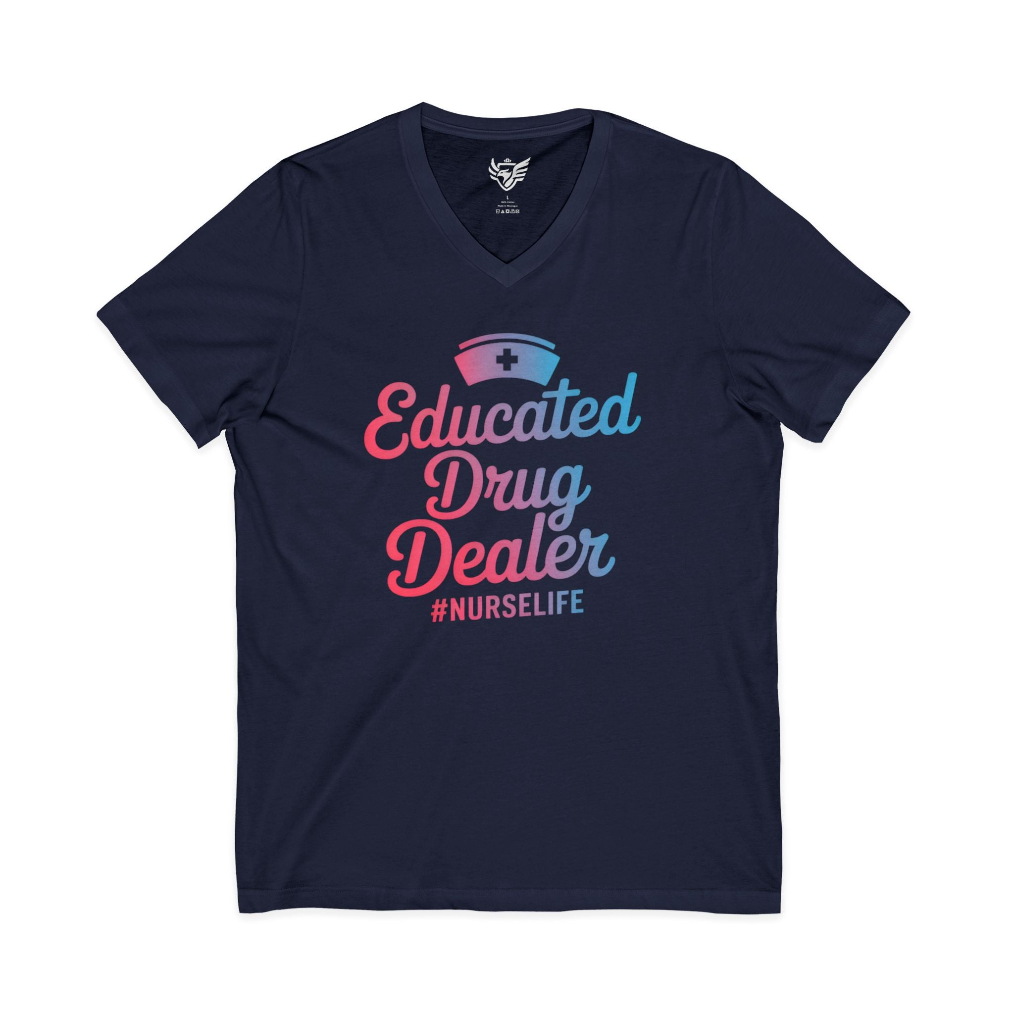 Educated Jersey Short Sleeve V-Neck Tee