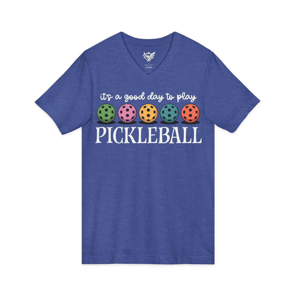 Good Day Pickleball Jersey Short Sleeve V-Neck Tee
