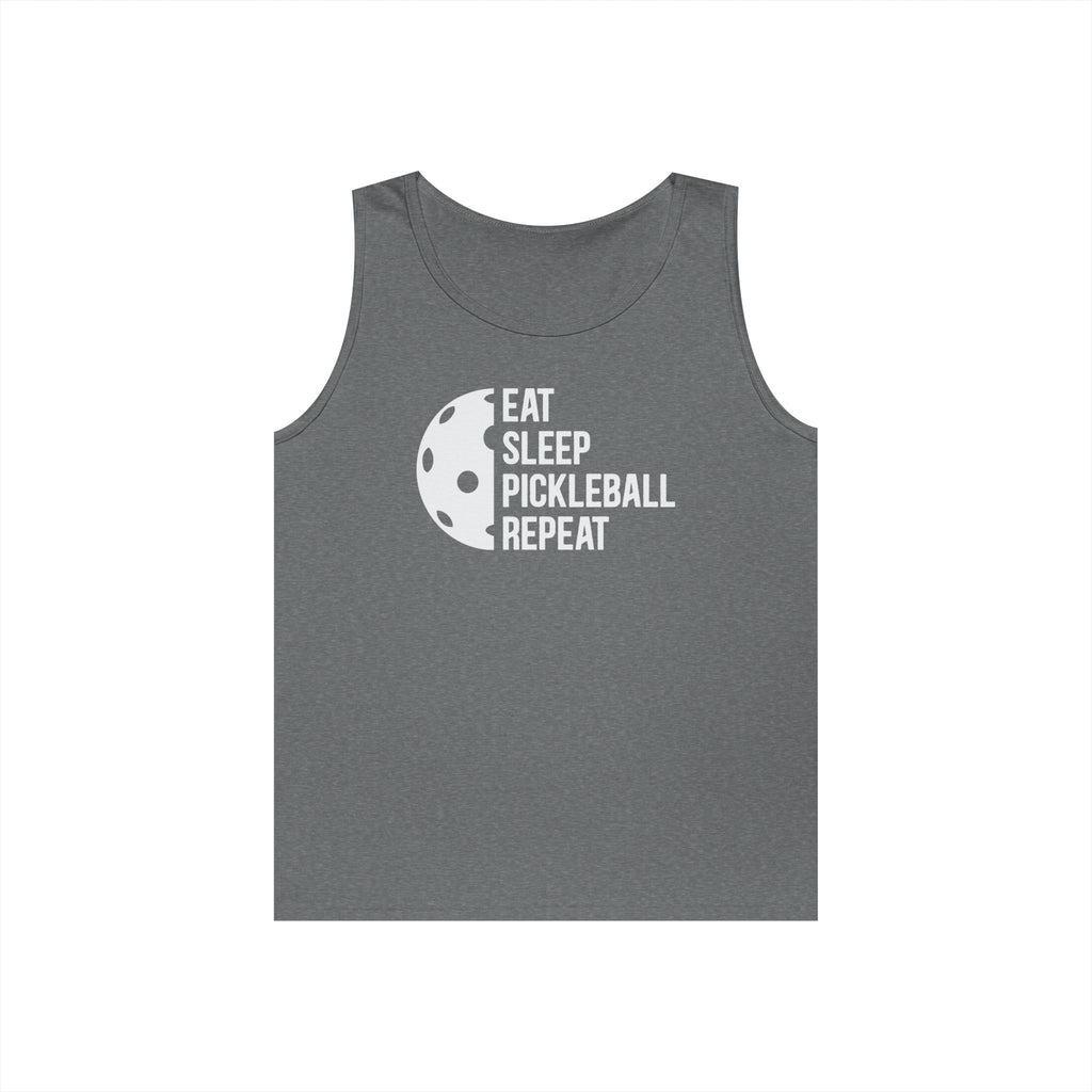 Eat Sleep Pickleball Heavy Cotton Tank Top