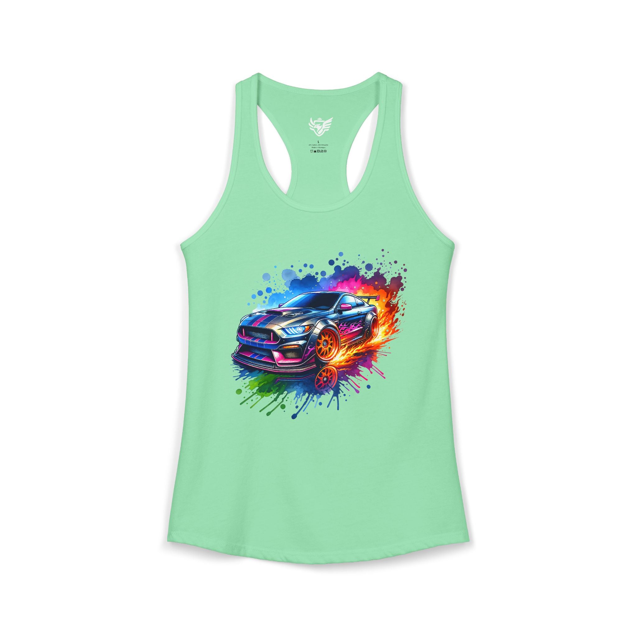 Colorblast Vroom Ideal Racerback Tank