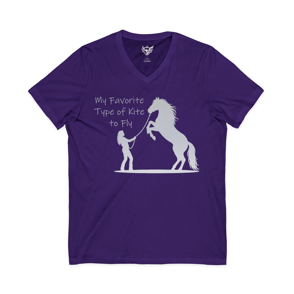 My Favorite Type of Kite Jersey Short Sleeve V-Neck Tee