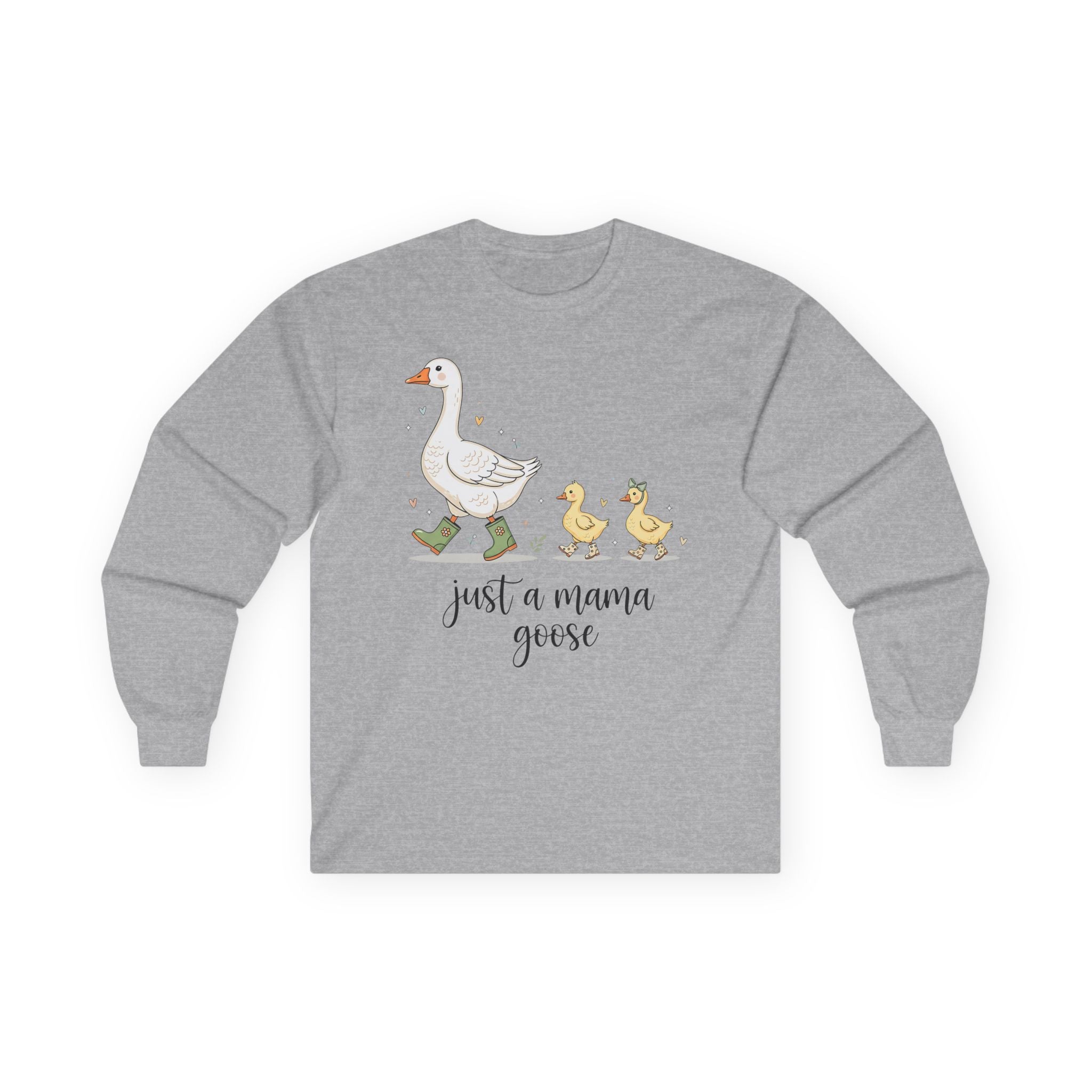 Just A Momma Goose Cotton Long Sleeve Tee