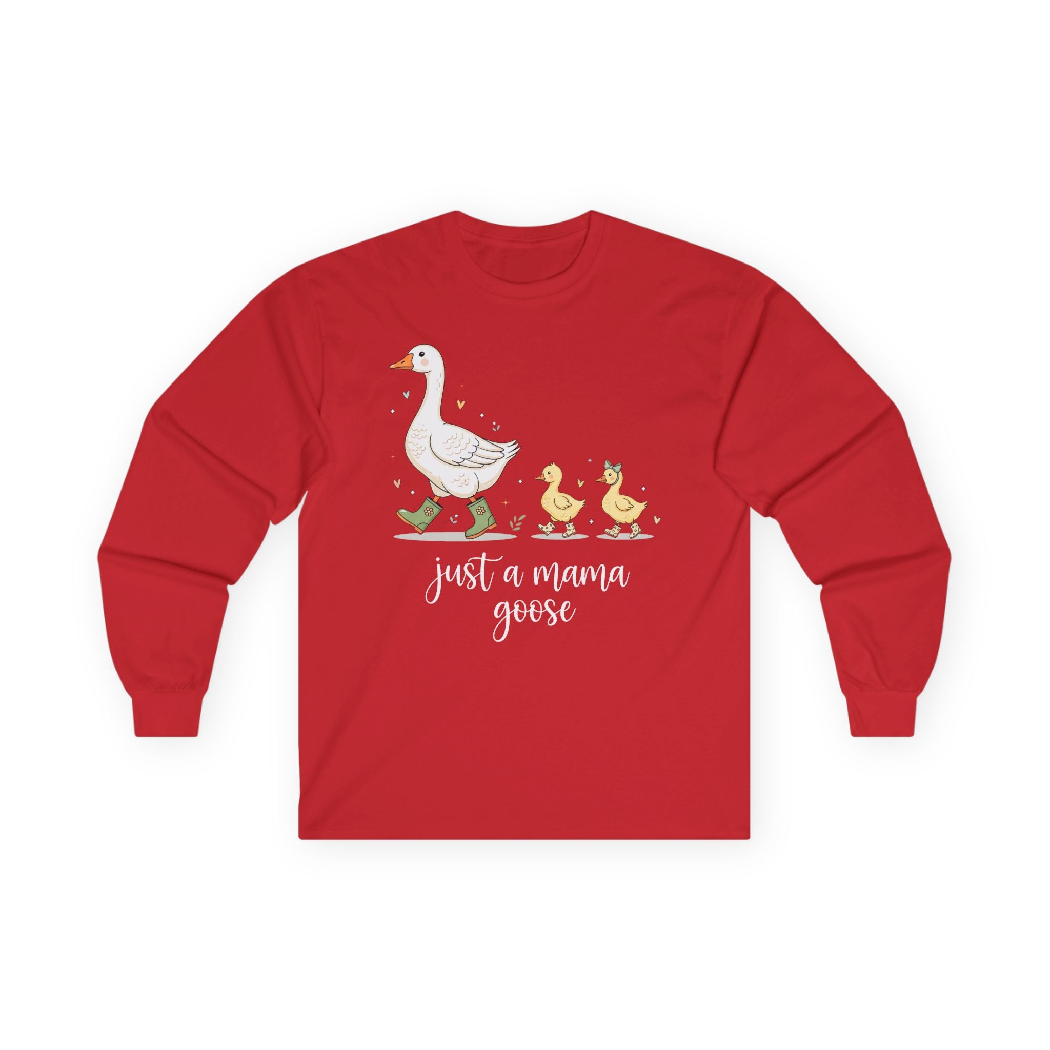 Just A Momma Goose Cotton Long Sleeve Tee