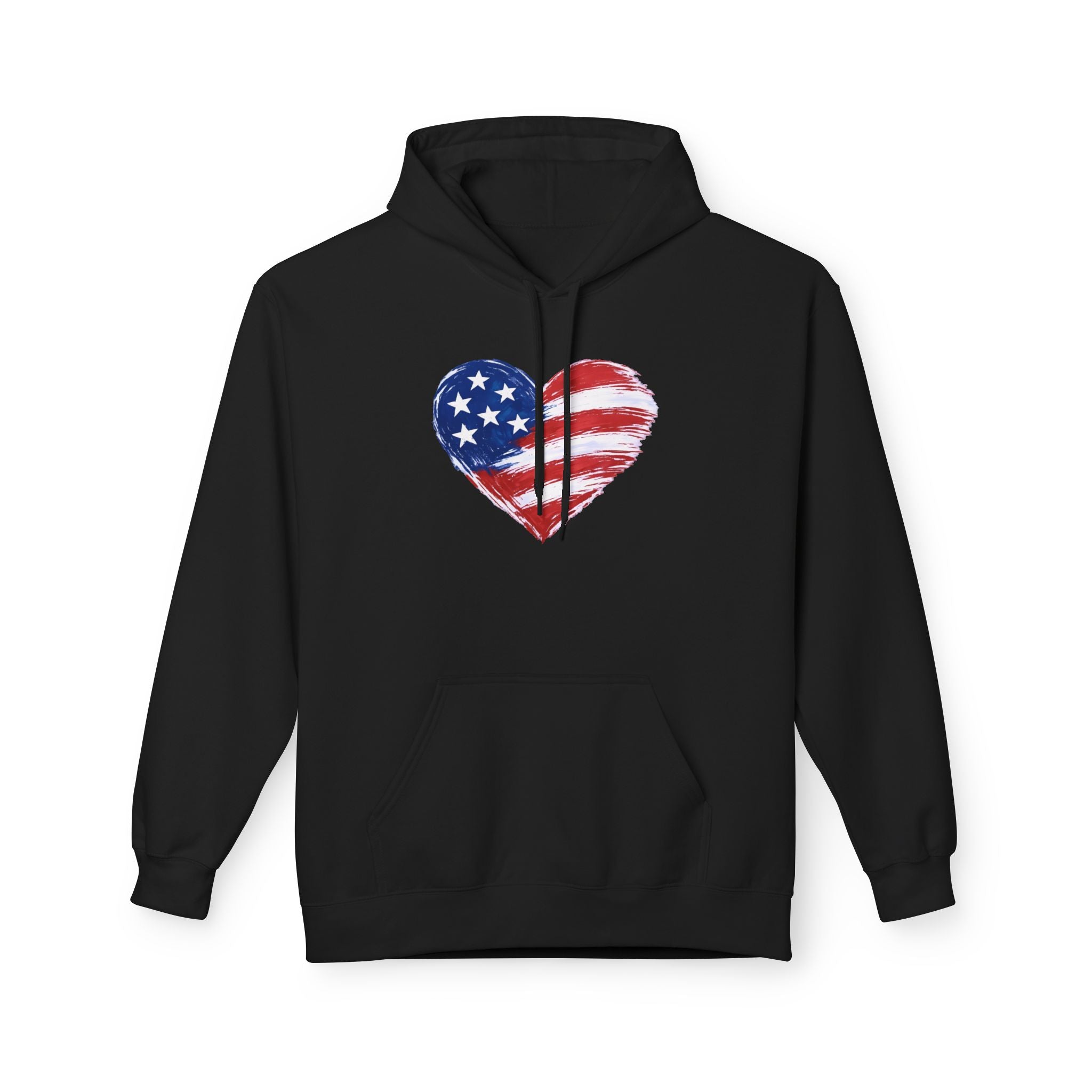 Heart Flag Midweight Softstyle Fleece Hoodie