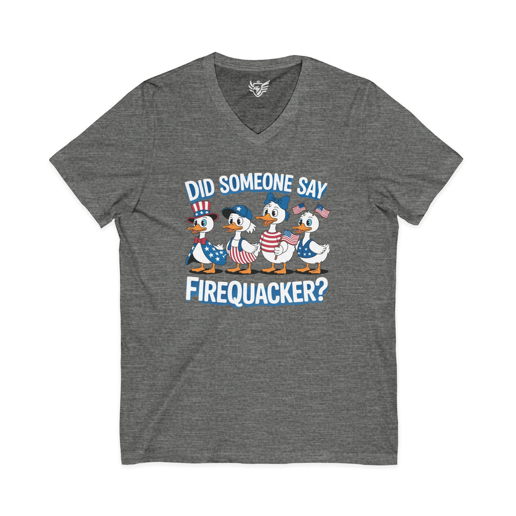Firequackers Jersey Short Sleeve V-Neck Tee