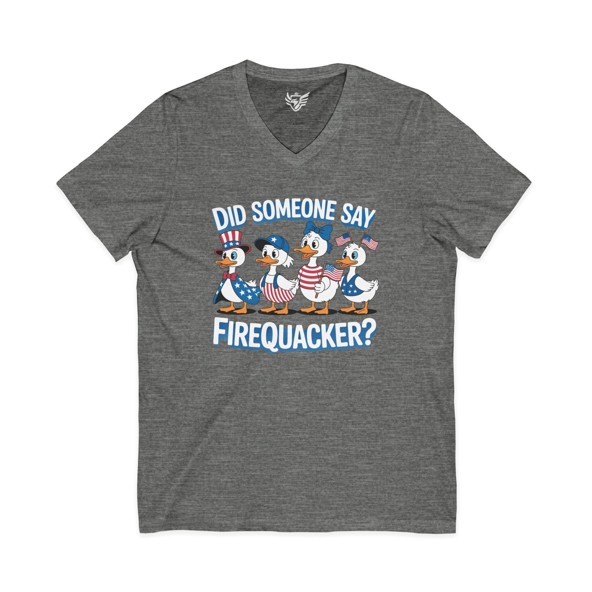 Firequackers Jersey Short Sleeve V-Neck Tee