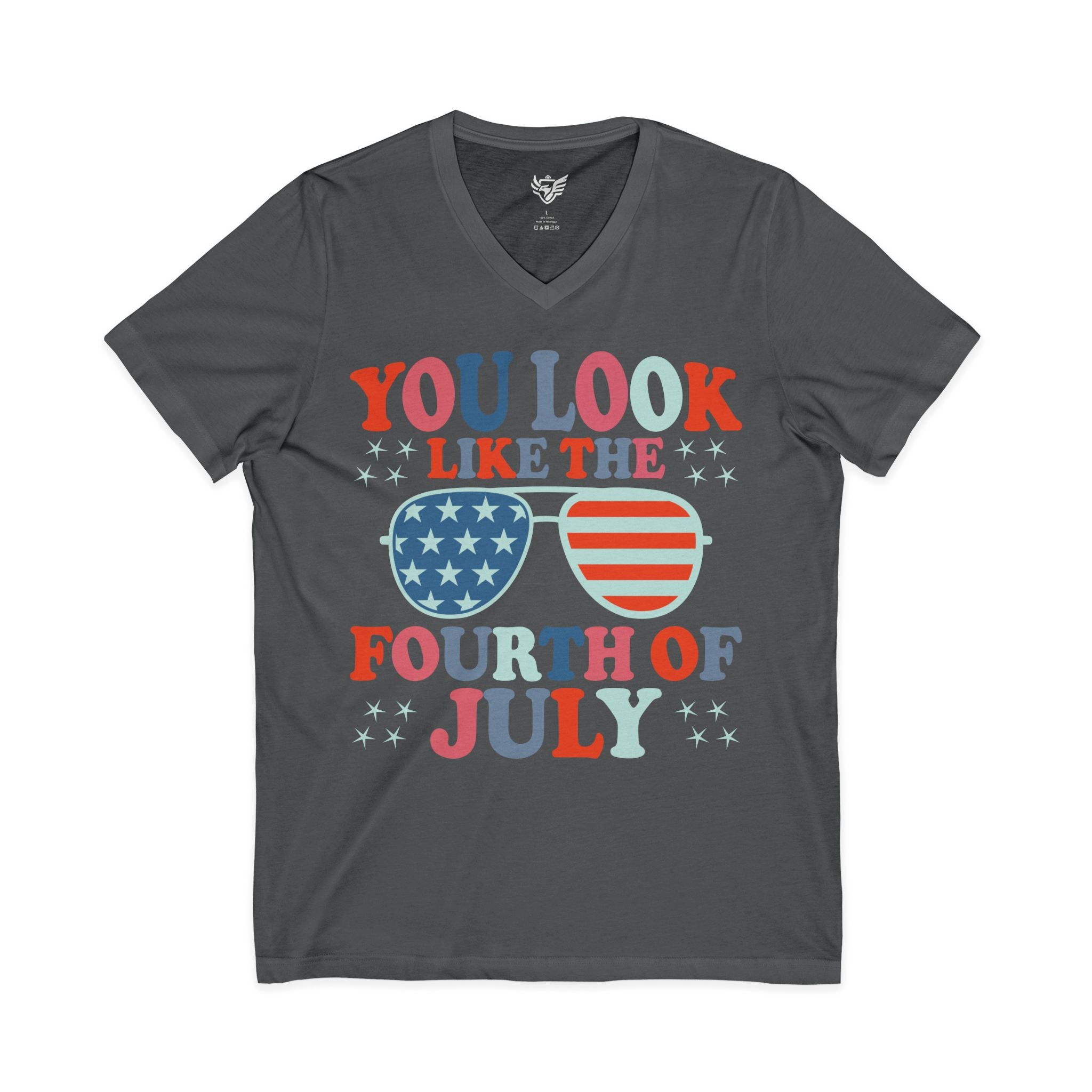 You Look Like Jersey Short Sleeve V-Neck Tee