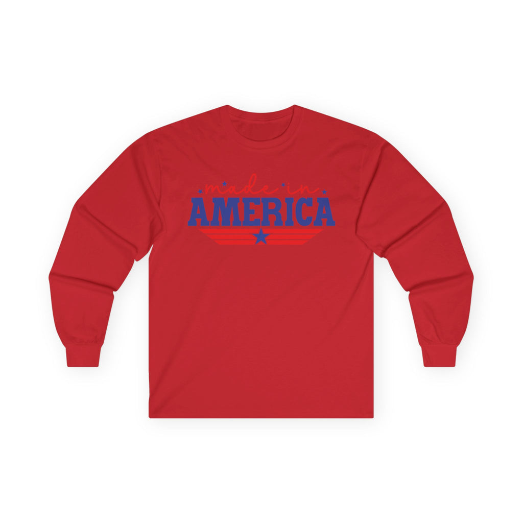Made In America Cotton Long Sleeve Tee