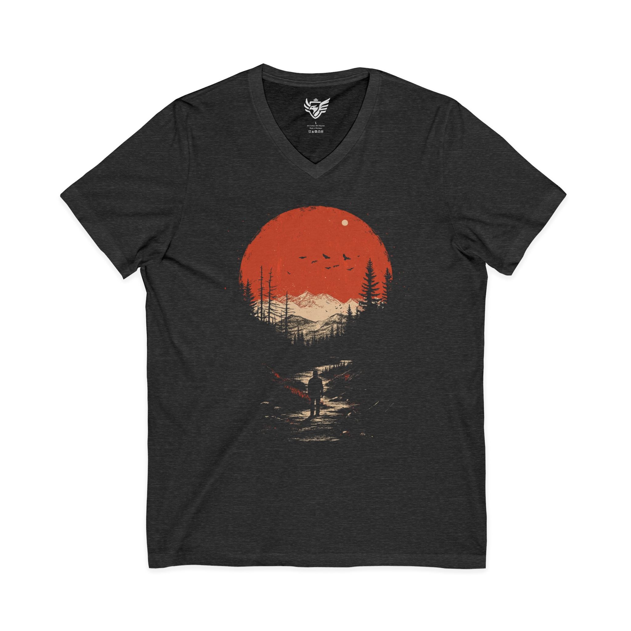 Solo Hike Jersey Short Sleeve V-Neck Tee