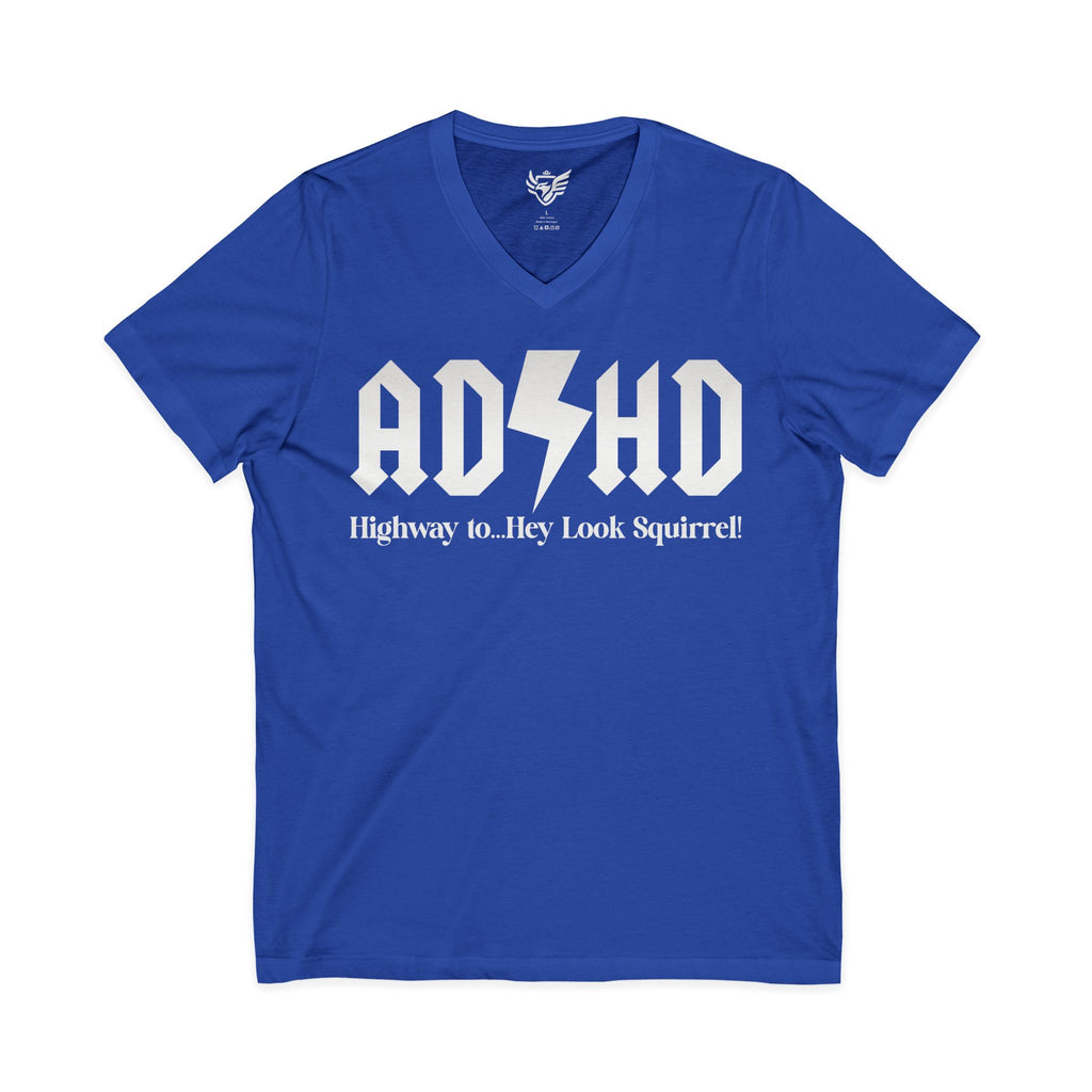 ADHD Highway to... Jersey Short Sleeve V-Neck Tee